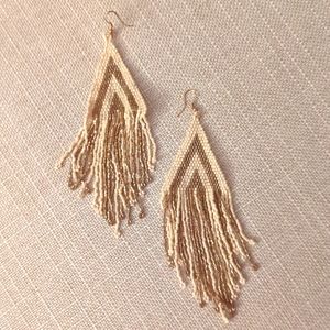 Buckle Long Boho Beaded Drop Earrings